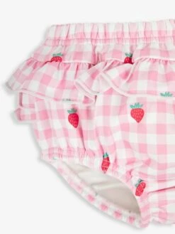 Jojo Maman Bebe JoJo Maman Bébé Gingham Strawberry Print Frilly Swim Nappy -Jojo Maman Bebe 788330s4