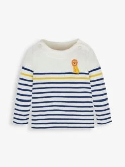 Jojo Maman Bebe JoJo Maman Bébé Ecru 2-Piece Stripe Lion Top & Ribbed Leggings Set -Jojo Maman Bebe 797449s2