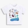 Jojo Maman Bebe JoJo Maman Bébé White Kids' Spotted In Scotland T-Shirt -Jojo Maman Bebe 804074s