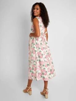Jojo Maman Bebe JoJo Maman Bébé Floral Hydrangea Print V-Neck Maternity Midi Dress -Jojo Maman Bebe 804952s2