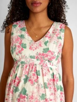 Jojo Maman Bebe JoJo Maman Bébé Floral Hydrangea Print V-Neck Maternity Midi Dress -Jojo Maman Bebe 804952s6