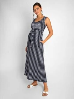 Jojo Maman Bebe JoJo Maman Bébé Navy Breton Maternity & Nursing Maxi Dress -Jojo Maman Bebe 806349s5