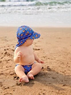 Jojo Maman Bebe JoJo Maman Bébé Crab Kids' Flap Sun Protection Hat -Jojo Maman Bebe 819178s2