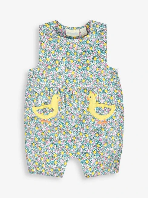 Jojo Maman Bebe JoJo Maman Bébé Lemon Duck Appliqué Ditsy Print Dungarees 3 Jojo Maman Bebe JoJo Maman Bébé Lemon Duck Appliqué Ditsy Print Dungarees