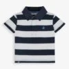 Jojo Maman Bebe JoJo Maman Bébé Navy White Stripe Kids' Short Sleeved Polo Shirt -Jojo Maman Bebe 829226s