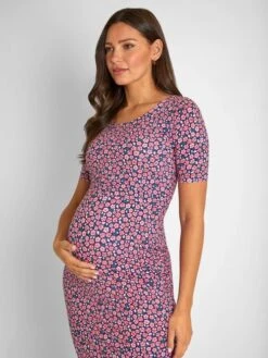 Jojo Maman Bebe JoJo Maman Bébé Pink Floral Print Maternity & Nursing Dress -Jojo Maman Bebe 831429s7
