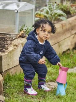 Jojo Maman Bebe JoJo Maman Bébé Navy Waterproof Fleece Lined All-In-One