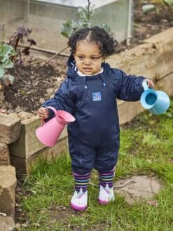 Jojo Maman Bebe JoJo Maman Bébé Navy Waterproof Fleece Lined All-In-One 15 Jojo Maman Bebe JoJo Maman Bébé Navy Waterproof Fleece Lined All-In-One -Jojo Maman Bebe 8327Q6s3