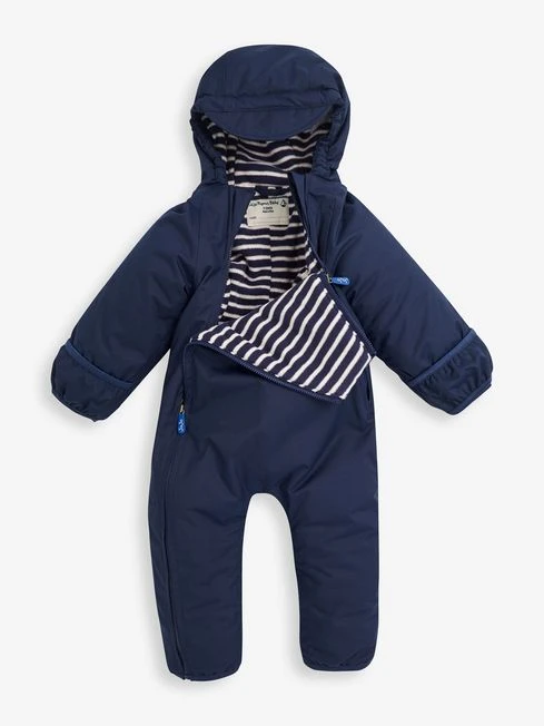 Jojo Maman Bebe JoJo Maman Bébé Navy Waterproof Fleece Lined All-In-One 7 Jojo Maman Bebe JoJo Maman Bébé Navy Waterproof Fleece Lined All-In-One - Image 5