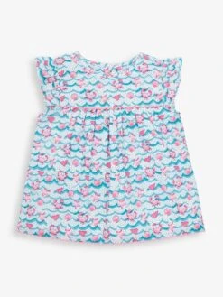 Jojo Maman Bebe JoJo Maman Bébé White Girls' Wave Print Blouse