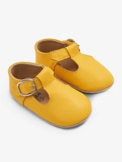 Jojo Maman Bebe JoJo Maman Bébé Mustard Kids' Classic Leather Pre-Walker Shoes
