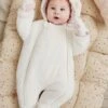 Jojo Maman Bebe JoJo Maman Bébé Cream Bunny Cosy Pramsuit -Jojo Maman Bebe 8457C4s