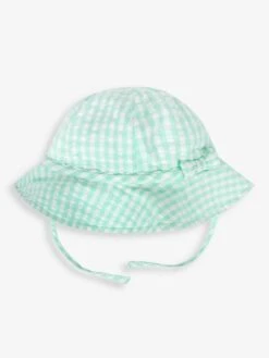 Jojo Maman Bebe JoJo Maman Bébé Green 3-Piece Gingham Bunny Embroidered Dress With Knickers & Floppy Hat Set -Jojo Maman Bebe 847829s5