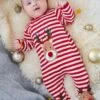 Jojo Maman Bebe JoJo Maman Bébé Red Stripe Reindeer Appliqué Sleepsuit 2 Jojo Maman Bebe JoJo Maman Bébé Red Stripe Reindeer Appliqué Sleepsuit -Jojo Maman Bebe 848 3C4s