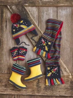 Jojo Maman Bebe JoJo Maman Bébé Navy Rocket Embroidered Gloves 10 Jojo Maman Bebe JoJo Maman Bébé Navy Rocket Embroidered Gloves -Jojo Maman Bebe 84Z917s5