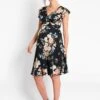 Jojo Maman Bebe JoJo Maman Bébé Black Flutter Sleeve Maternity & Nursing Dress -Jojo Maman Bebe 850500s