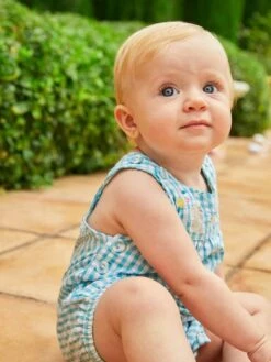 Jojo Maman Bebe JoJo Maman Bébé Duck Egg Bunny Appliqué Gingham Dungarees -Jojo Maman Bebe 851609s2