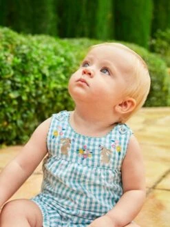 Jojo Maman Bebe JoJo Maman Bébé Duck Egg Bunny Appliqué Gingham Dungarees -Jojo Maman Bebe 851609s3
