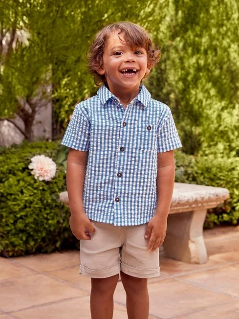 Jojo Maman Bebe JoJo Maman Bébé Blue Gingham Shirt 5 Jojo Maman Bebe JoJo Maman Bébé Blue Gingham Shirt - Image 3