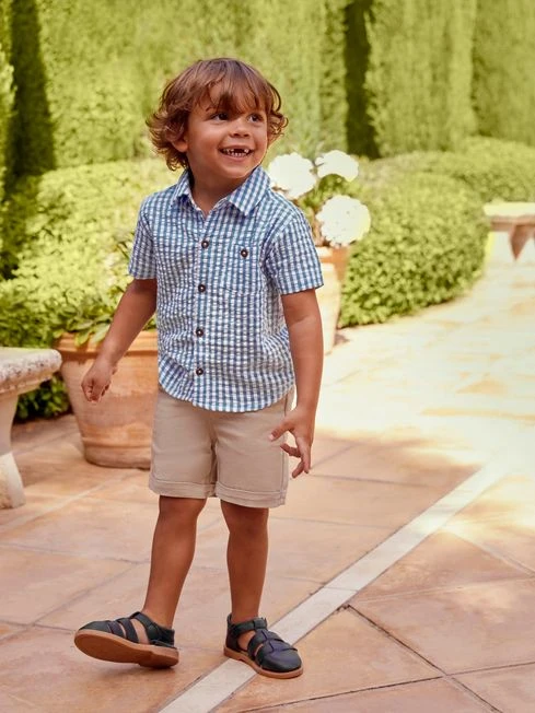 Jojo Maman Bebe JoJo Maman Bébé Blue Gingham Shirt 6 Jojo Maman Bebe JoJo Maman Bébé Blue Gingham Shirt - Image 4