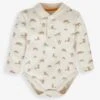 Jojo Maman Bebe JoJo Maman Bébé Natural Mole Print Polo Shirt Bodysuit 2 Jojo Maman Bebe JoJo Maman Bébé Natural Mole Print Polo Shirt Bodysuit -Jojo Maman Bebe 853715s