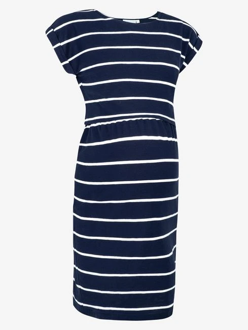Jojo Maman Bebe JoJo Maman Bébé Navy White Stripe Breton Stripe Maternity & Nursing Slub Tunic 6 Jojo Maman Bebe JoJo Maman Bébé Navy White Stripe Breton Stripe Maternity & Nursing Slub Tunic - Image 4