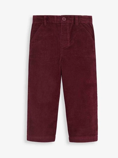 Jojo Maman Bebe JoJo Maman Bébé Burgundy Classic Cord Trousers 3 Jojo Maman Bebe JoJo Maman Bébé Burgundy Classic Cord Trousers