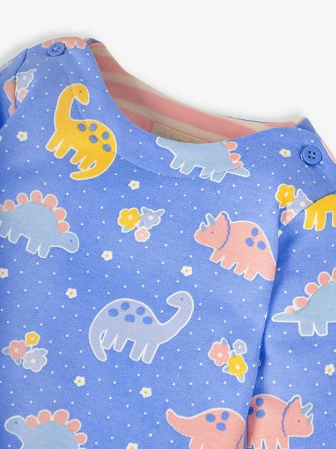 Jojo Maman Bebe JoJo Maman Bébé Cornflower Dino Print A-Line Dress 4 Jojo Maman Bebe JoJo Maman Bébé Cornflower Dino Print A-Line Dress - Image 2