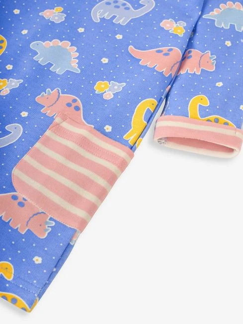 Jojo Maman Bebe JoJo Maman Bébé Cornflower Dino Print A-Line Dress 5 Jojo Maman Bebe JoJo Maman Bébé Cornflower Dino Print A-Line Dress - Image 3