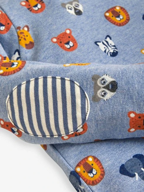 Jojo Maman Bebe JoJo Maman Bébé Blue Safari Heads Print Pocket Top 5 Jojo Maman Bebe JoJo Maman Bébé Blue Safari Heads Print Pocket Top - Image 3