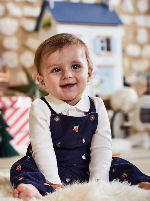 Jojo Maman Bebe JoJo Maman Bébé Ecru Plain Long Sleeve Polo Shirt Bodies 6 Jojo Maman Bebe JoJo Maman Bébé Ecru Plain Long Sleeve Polo Shirt Bodies - Image 4