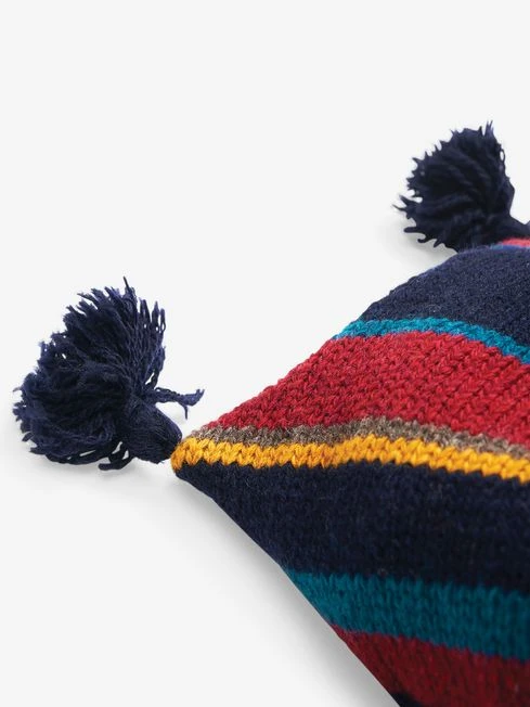 Jojo Maman Bebe JoJo Maman Bébé Navy Muted Striped Hooded Jumper 5 Jojo Maman Bebe JoJo Maman Bébé Navy Muted Striped Hooded Jumper - Image 3