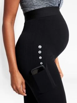 Jojo Maman Bebe JoJo Maman Bébé Black Seamless Support Workout Maternity Leggings -Jojo Maman Bebe 85G298s3