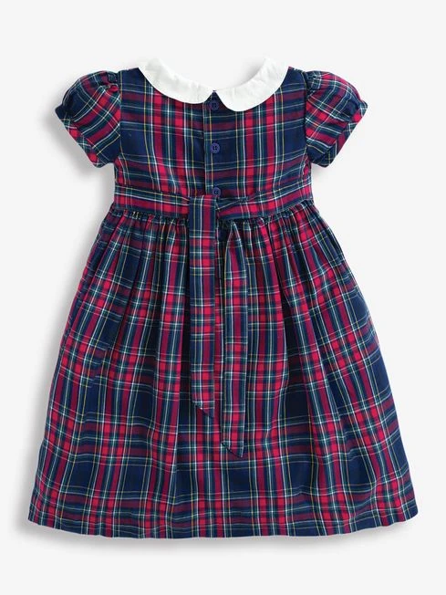 Jojo Maman Bebe JoJo Maman Bébé Navy Smocked Tartan Party Dress 3 Jojo Maman Bebe JoJo Maman Bébé Navy Smocked Tartan Party Dress