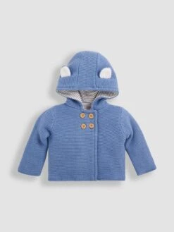 Jojo Maman Bebe JoJo Maman Bébé Denim Bear Baby Hooded Cardigan