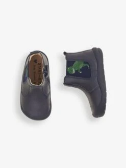 Start-Rite Navy Start-Rite Navy T-Rex Leather Boots -Jojo Maman Bebe 863624s4