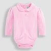 Jojo Maman Bebe JoJo Maman Bébé Pink Plain Long Sleeve Peter Pan Bodies -Jojo Maman Bebe 8652A6s