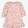 Jojo Maman Bebe JoJo Maman Bébé Pink Pretty Mouse Floral Print Tiered Dress -Jojo Maman Bebe 865946s