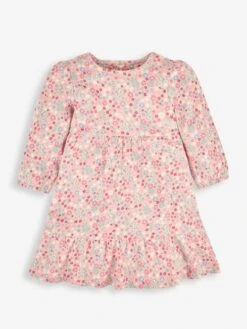 Jojo Maman Bebe JoJo Maman Bébé Pink Pretty Mouse Floral Print Tiered Dress