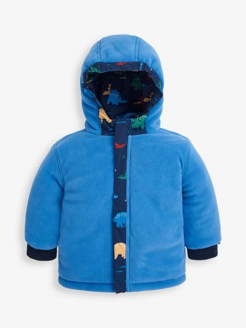 Jojo Maman Bebe JoJo Maman Bébé Dinosaur Navy Dino Waterproof Reversible Jacket 6 Jojo Maman Bebe JoJo Maman Bébé Dinosaur Navy Dino Waterproof Reversible Jacket - Image 4