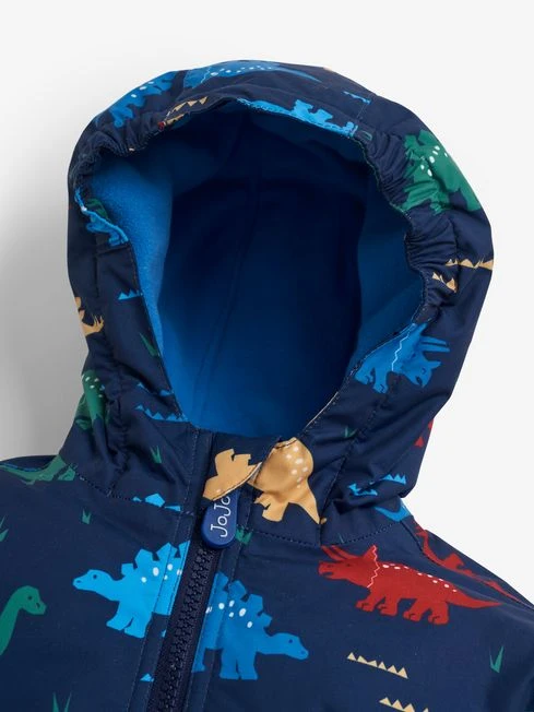 Jojo Maman Bebe JoJo Maman Bébé Dinosaur Navy Dino Waterproof Reversible Jacket 7 Jojo Maman Bebe JoJo Maman Bébé Dinosaur Navy Dino Waterproof Reversible Jacket - Image 5
