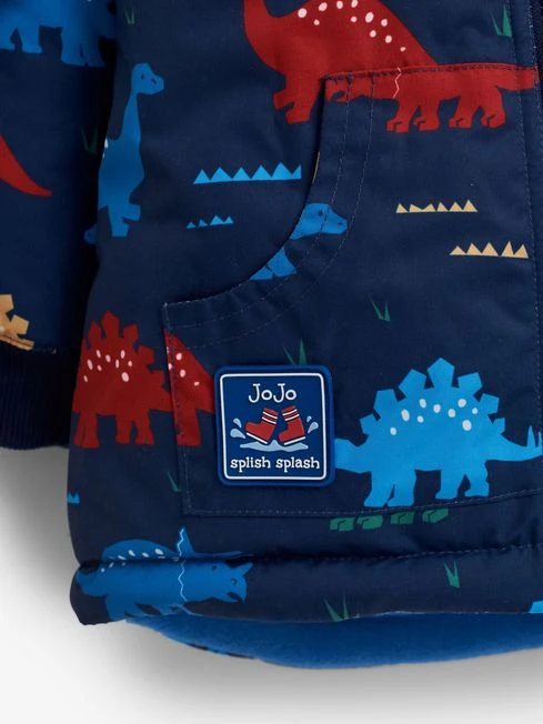 Jojo Maman Bebe JoJo Maman Bébé Dinosaur Navy Dino Waterproof Reversible Jacket 9 Jojo Maman Bebe JoJo Maman Bébé Dinosaur Navy Dino Waterproof Reversible Jacket - Image 7