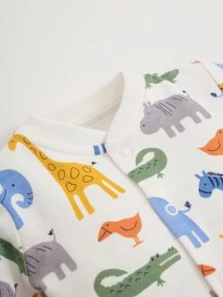 Jojo Maman Bebe JoJo Maman Bébé Safari 2-Piece Blue Sleepsuit & Velour Jacket Set -Jojo Maman Bebe 86P257s6