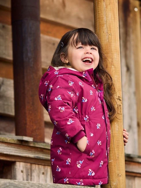 Jojo Maman Bebe JoJo Maman Bébé Bird Berry Print Waterproof Pretty Parka 5 Jojo Maman Bebe JoJo Maman Bébé Bird Berry Print Waterproof Pretty Parka - Image 3