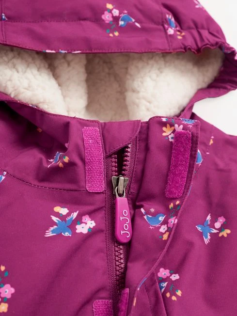 Jojo Maman Bebe JoJo Maman Bébé Bird Berry Print Waterproof Pretty Parka 8 Jojo Maman Bebe JoJo Maman Bébé Bird Berry Print Waterproof Pretty Parka - Image 6