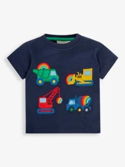 Jojo Maman Bebe JoJo Maman Bébé Navy Construction Appliqué T-Shirt -Jojo Maman Bebe 879809s3