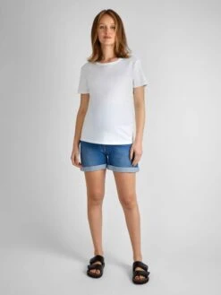 Jojo Maman Bebe JoJo Maman Bébé Light Wash Denim Maternity Shorts