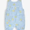 Jojo Maman Bebe JoJo Maman Bébé Blue Daisy Embroidered Gingham Dungarees