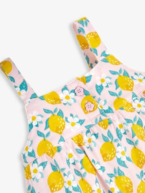 Jojo Maman Bebe JoJo Maman Bébé Pink Lemon Floral Print Jumpsuit 4 Jojo Maman Bebe JoJo Maman Bébé Pink Lemon Floral Print Jumpsuit - Image 2