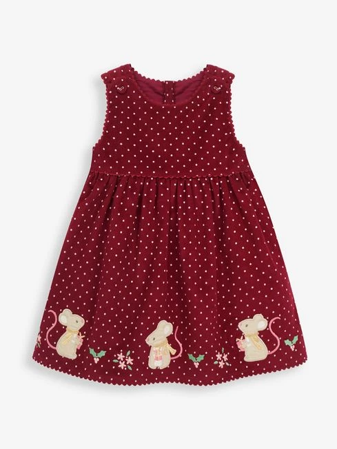 Jojo Maman Bebe JoJo Maman Bébé Berry Mouse Appliqué Cord Dress 3 Jojo Maman Bebe JoJo Maman Bébé Berry Mouse Appliqué Cord Dress